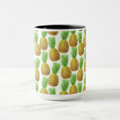 Ananas-Aquarellmuster Tasse (Zentrum)