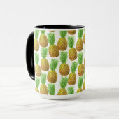 Ananas-Aquarellmuster Tasse (Vorderseite Links)