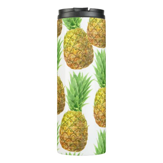 Ananas-Aquarellmuster Thermosbecher (Rückseite)