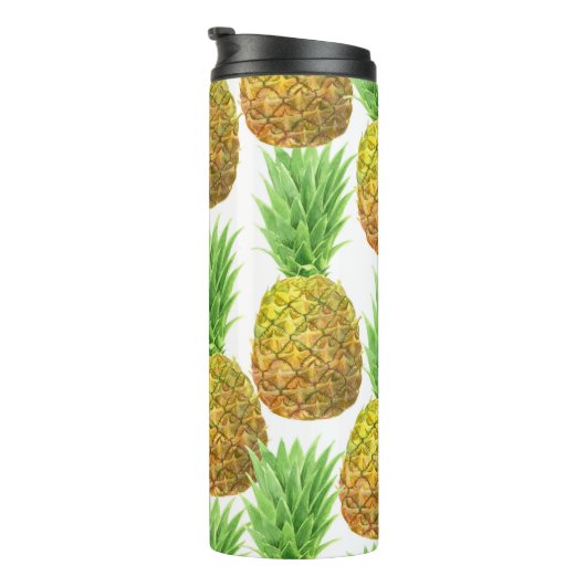 Ananas-Aquarellmuster Thermosbecher (Nach rechts gedreht)