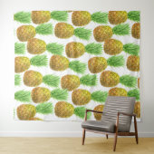 Ananas-Aquarellmuster Wandteppich (Beispiel (Horizontal))