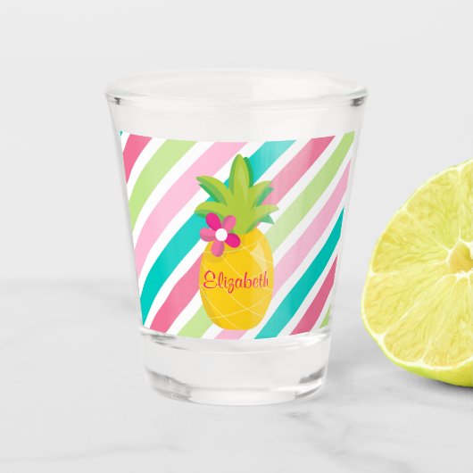 Ananas-Aromen Schnapsglas (Vorderseite)