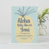 Ananas Art Baby Dusche Tropische Sommer Aloha (Stehend Vorderseite)