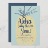 Ananas Art Baby Dusche Tropische Sommer Aloha (Vorne/Hinten)