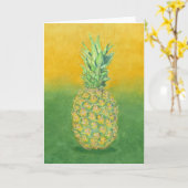 Ananas Art Faltkarte Karte (Gelbe Blume)