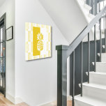 Ananas Art | Moderne Gold- und Weißkanvas Leinwanddruck<br><div class="desc">Ein quadratischer Leinwand mit einem Ananas-Design in Gold und Weiß - ein künstlerisch modernes Aussehen,  das in jedem Zuhause oder Büro großartig aussehen würde.</div>