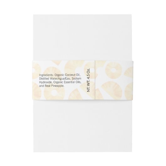 Ananas Artisan Soap Band Packung (Rückseitenbeispiel)