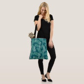 Ananas auf Aquamarin Tasche (Am Model)