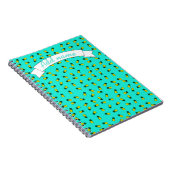 Ananas auf blauem Hintergrund Notizblock (Rechte Seite)