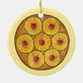 Ananas Auf dem Kopf Backkuchen Kirschen backen Des Keramik Ornament (Hinten)