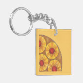 Ananas Auf dem Kopf Cake Cherry Feinschmecker Schl Schlüsselanhänger (Vorderseite links)