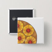 Ananas Auf dem Kopf Feinschmecker Nachtisch Bäcker Button (Vorne & Hinten)