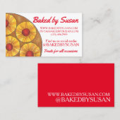 Ananas Auf dem Kopf Kuchen gebacken mit Bäckerei D Visitenkarte (Vorne/Hinten)