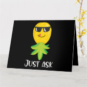 Ananas auf den Kopf Karte (Gelbe Blume)