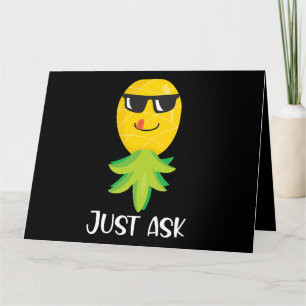 Ananas auf den Kopf Karte