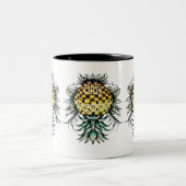 Ananas auf den Kopf nur zusammen Zweifarbige Tasse (Mittel)