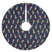 Ananas auf der Marine Polyester Weihnachtsbaumdecke (Vorderseite)