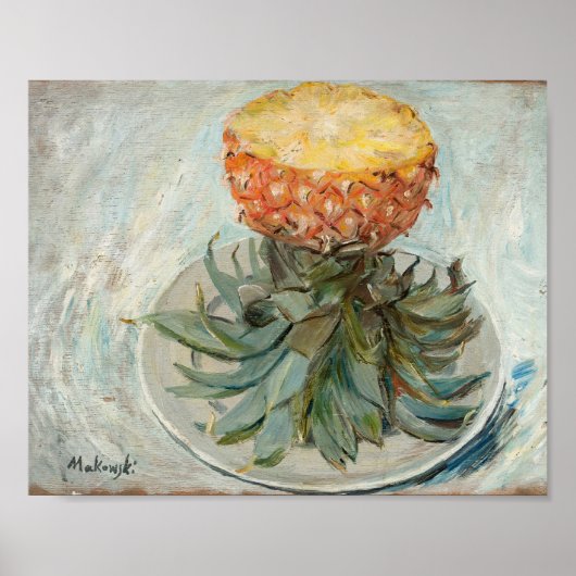 Ananas auf einer Platte | Tadeusz Makowski Poster (Vorne)