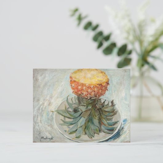 Ananas auf einer Platte | Tadeusz Makowski Postkarte (Stehend Vorderseite)