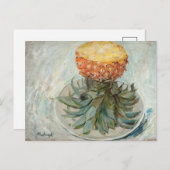 Ananas auf einer Platte | Tadeusz Makowski Postkarte (Vorne/Hinten)