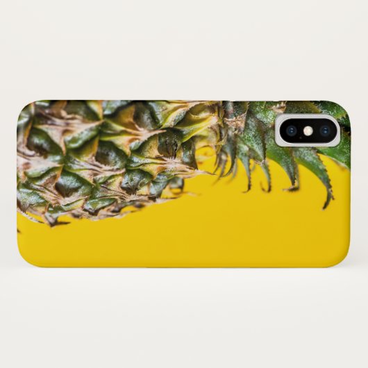 Ananas auf gelbem Hintergrund Case-Mate iPhone Hülle (Rückseite (Horizontal))