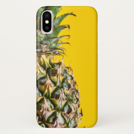 Ananas auf gelbem Hintergrund Case-Mate iPhone Hülle (Rückseite)