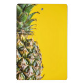 Ananas auf gelbem Hintergrund Mini Klemmbrett (Rückseite)