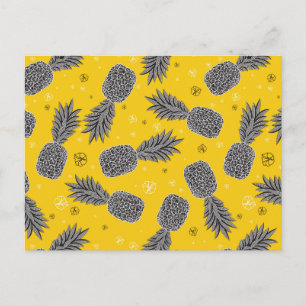 Ananas auf Gold 2 Postkarte