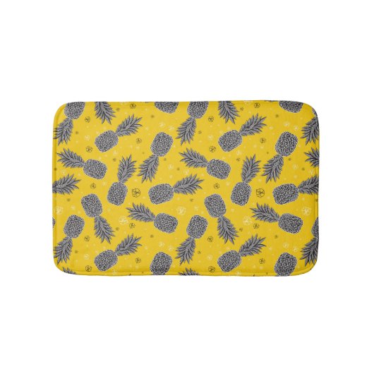 Ananas auf Gold Badematte (Vorderseite)