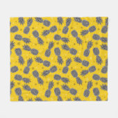 Ananas auf Gold Fleecedecke (Vorderseite (Horizontal))