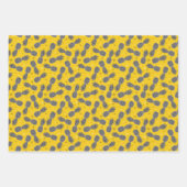 Ananas auf Gold Geschenkpapier Set (Vorderseite 3)