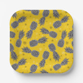 Ananas auf Gold Pappteller (Vorderseite)