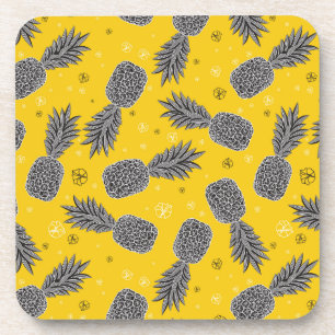 Ananas auf Gold Untersetzer