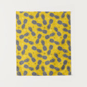 Ananas auf Gold Wandteppich (Vorderseite)