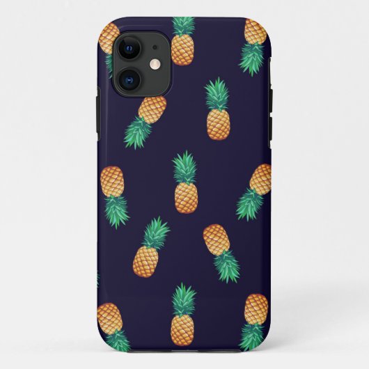 Ananas auf Marine Case-Mate iPhone Hülle (Rückseite)