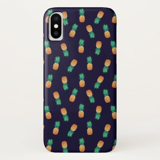 Ananas auf Marine Case-Mate iPhone Hülle (Rückseite)