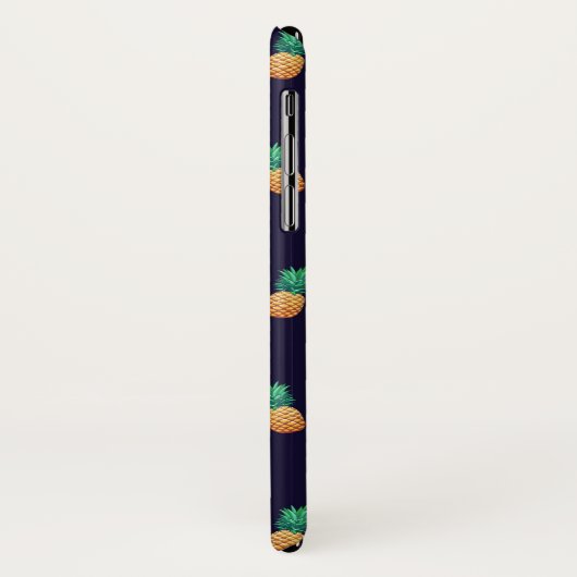 Ananas auf Marine Case-Mate iPhone Hülle (Hinten/Links)