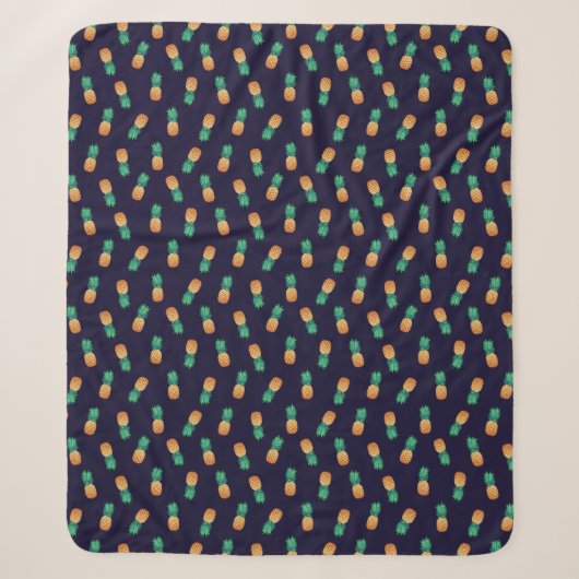 Ananas auf Marine Sherpadecke (Vorderseite)