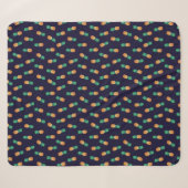 Ananas auf Marine Sherpadecke (Vorderseite (Horizontal))