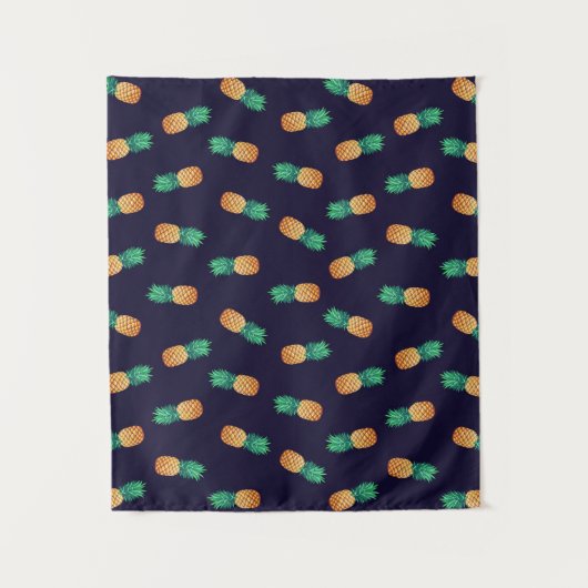 Ananas auf Marine Wandteppich (Vorderseite)