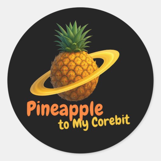 Ananas auf mein Corebit. Runder Aufkleber (Vorderseite)