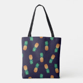 Ananas auf Monogramm der Marine-| Tasche (Rückseite)