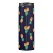 Ananas auf Monogramm der Marine-| Thermosbecher (Rückseite)