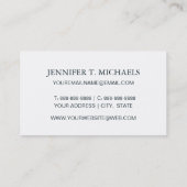 Ananas auf Monogramm der Marine-| Visitenkarte (Rückseite)