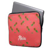 Ananas auf rosa laptopschutzhülle (Vorderseite Links)