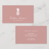 Ananas auf Rose Visitenkarte (Vorne/Hinten)