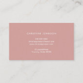 Ananas auf Rose Visitenkarte (Rückseite)