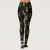 Ananas auf schwarzen Leggings (Rückseite)