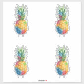 Ananas Aufkleber (Blatt)