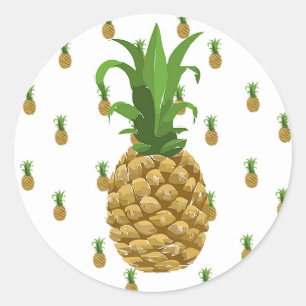 Ananas-Aufkleber Runder Aufkleber